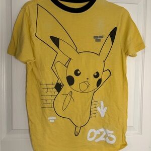 Pokemon Yellow Pikachu Graphic Tee with Black Trim